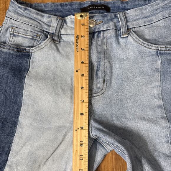 Women's Flying Monkey Patchwork Straight Leg Mom Jeans Size 29 - Picture 5 of 8